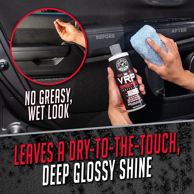 Chemical Guys VRP Vinyl, Rubber, and Plastic Dressing - Non-Greasy, Dry-to-the-Touch Shine for Tires, Trim, and More, Safe for Cars, Trucks, SUVs, RVs, and More - 16 oz