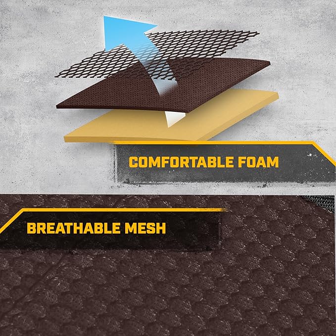 CAT Brown & Black Seat Covers for Cars, Trucks, & SUV - Set of (2) MeshFlex Car Seat Cover Front Seat Protectors - Airbag Compatible Seat Covers for SUV Interior Covers & Seat Cover Accessories