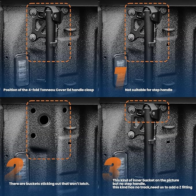Hard Tri Truck Bed Tonneau Cover Compatible for 2009-2014 Ford F150 Styleside (Not for Flareside) 5'5" Bed