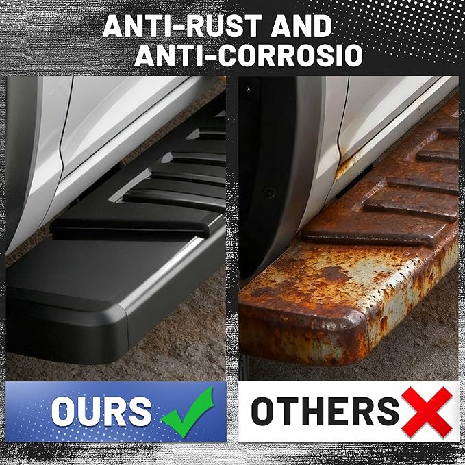 PZ 6" Running Boards for 2019-2025 Dodge Ram 1500 Crew Cab New Body Style Black Aluminum Alloy Side Step Nerf Bar(NOT FIT 2019-2025 Ram 1500 Classic)