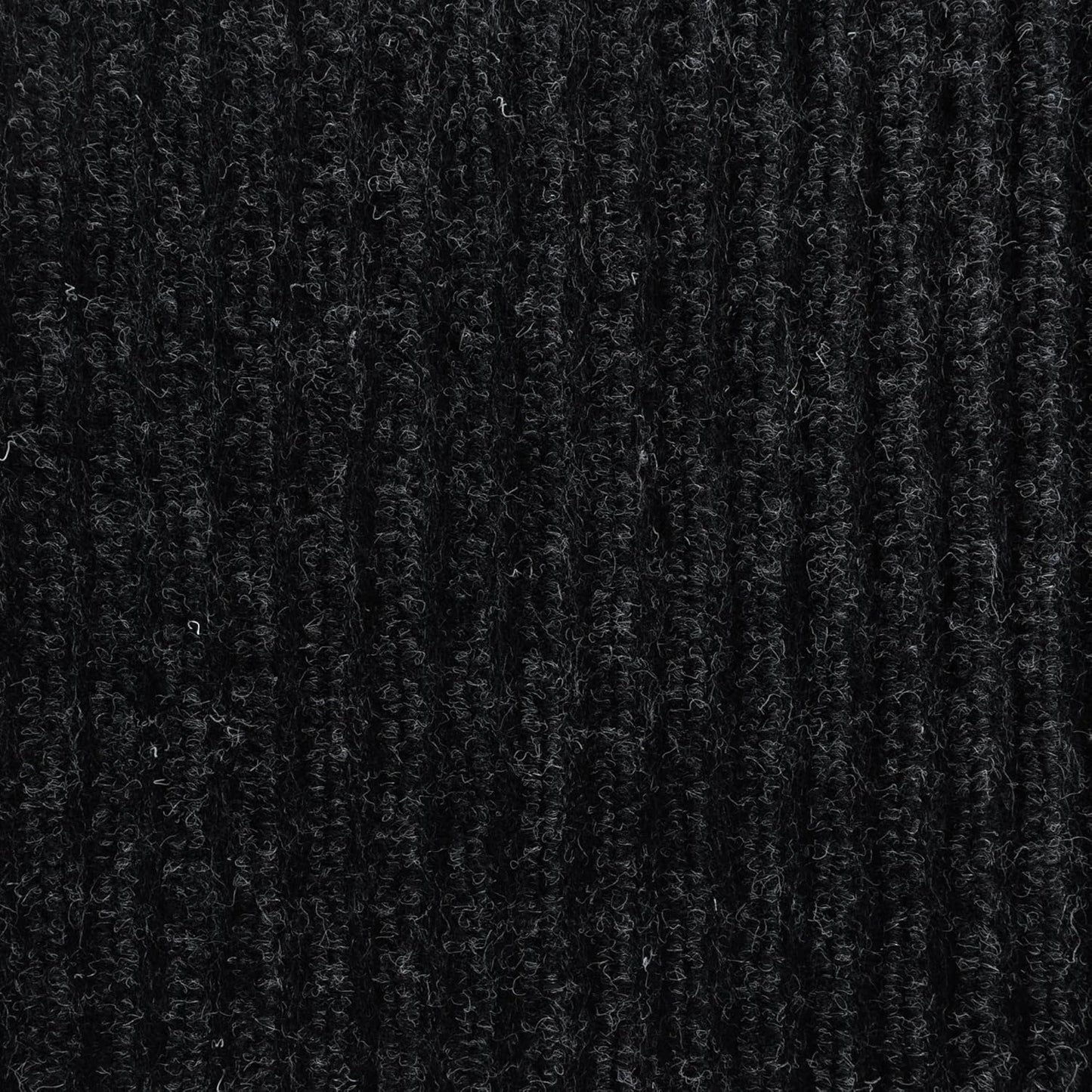 iCustomRug Spartan Weather Warrior Indoor/Outdoor Utility Ribbed Carpet Runner with Non-Slip Thermoplastic Rubber Backing, 28in X 66ft in Black