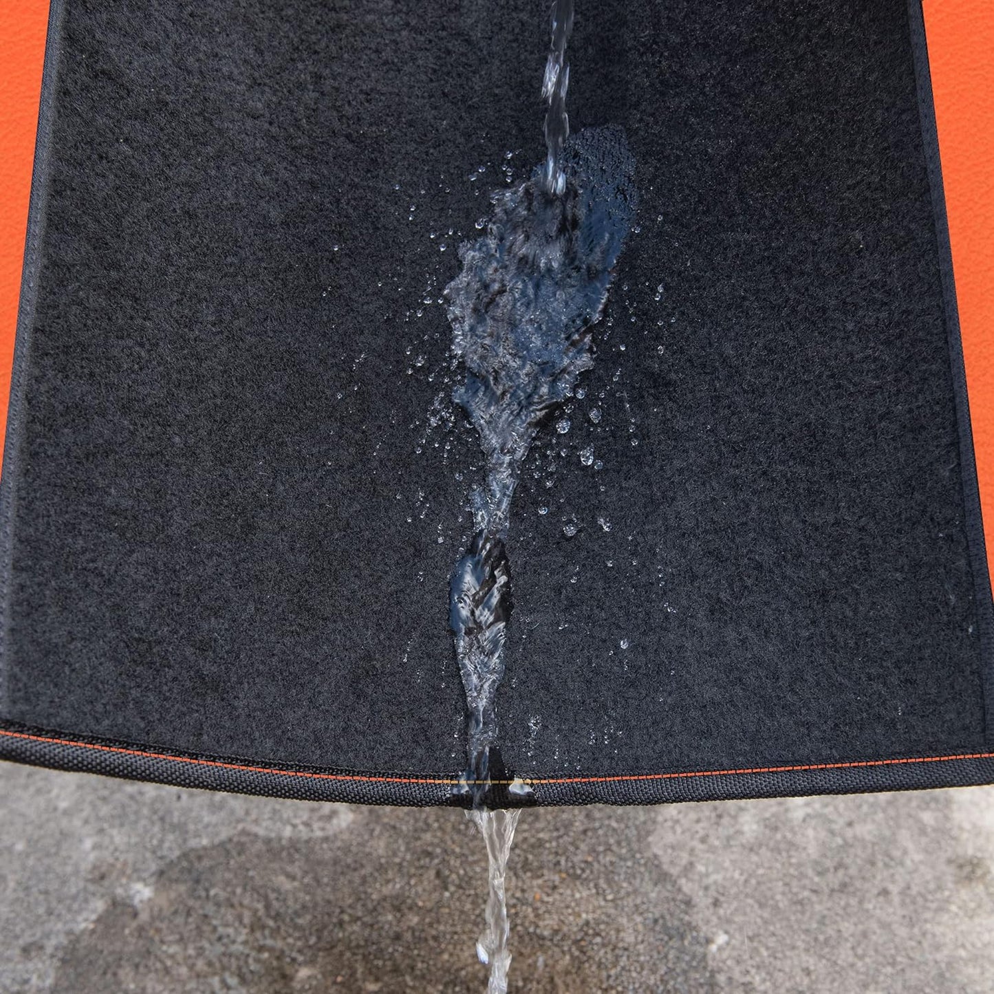 CAR PASS Waterproof Car Floor Mat, Universal Fit Car Mats with Driver Heel Pad, Leather Car Carpet, Anti-Slip Nibbed Backing Floor Mats for SUV, Vans,Sedan,Truck, Automotive Set for Women (Orange)