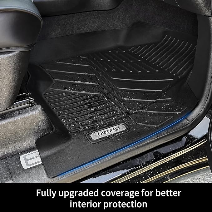 OEDRO Upgraded Floor Mats Fit for 2019-2026 Chevrolet Silverado 1500/GMC Sierra 1500 & 2020-2026 Chevy Silverado/GMC Sierra 2500HD/3500HD Crew Cab w/Rear Under seat Storage Box, Front Bucket Seating