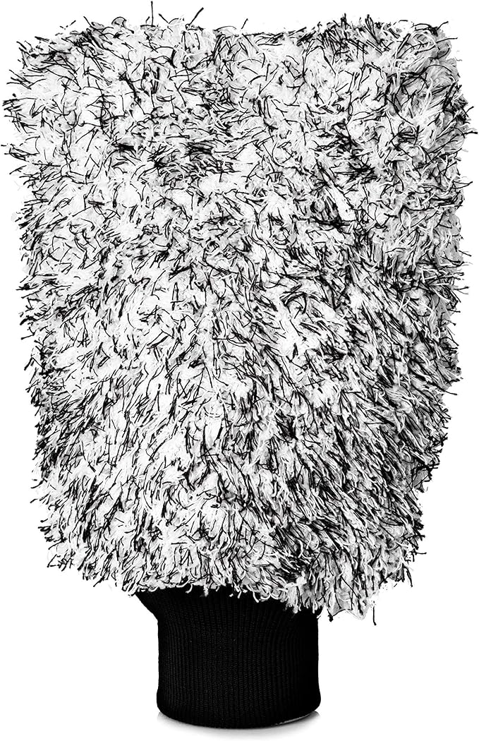 Adam's Polishes Microfiber Car Wash Mitt, Car Sponge Wrapped in Soft, Plush Fiber Cloth Material, Safe Washing with Any Car Soap, Bucket, Foam Gun, Foam Cannon, Other Cleaning Supplies