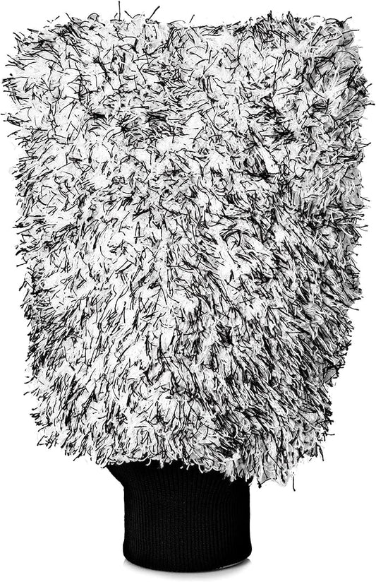 Adam's Polishes Microfiber Car Wash Mitt, Car Sponge Wrapped in Soft, Plush Fiber Cloth Material, Safe Washing with Any Car Soap, Bucket, Foam Gun, Foam Cannon, Other Cleaning Supplies