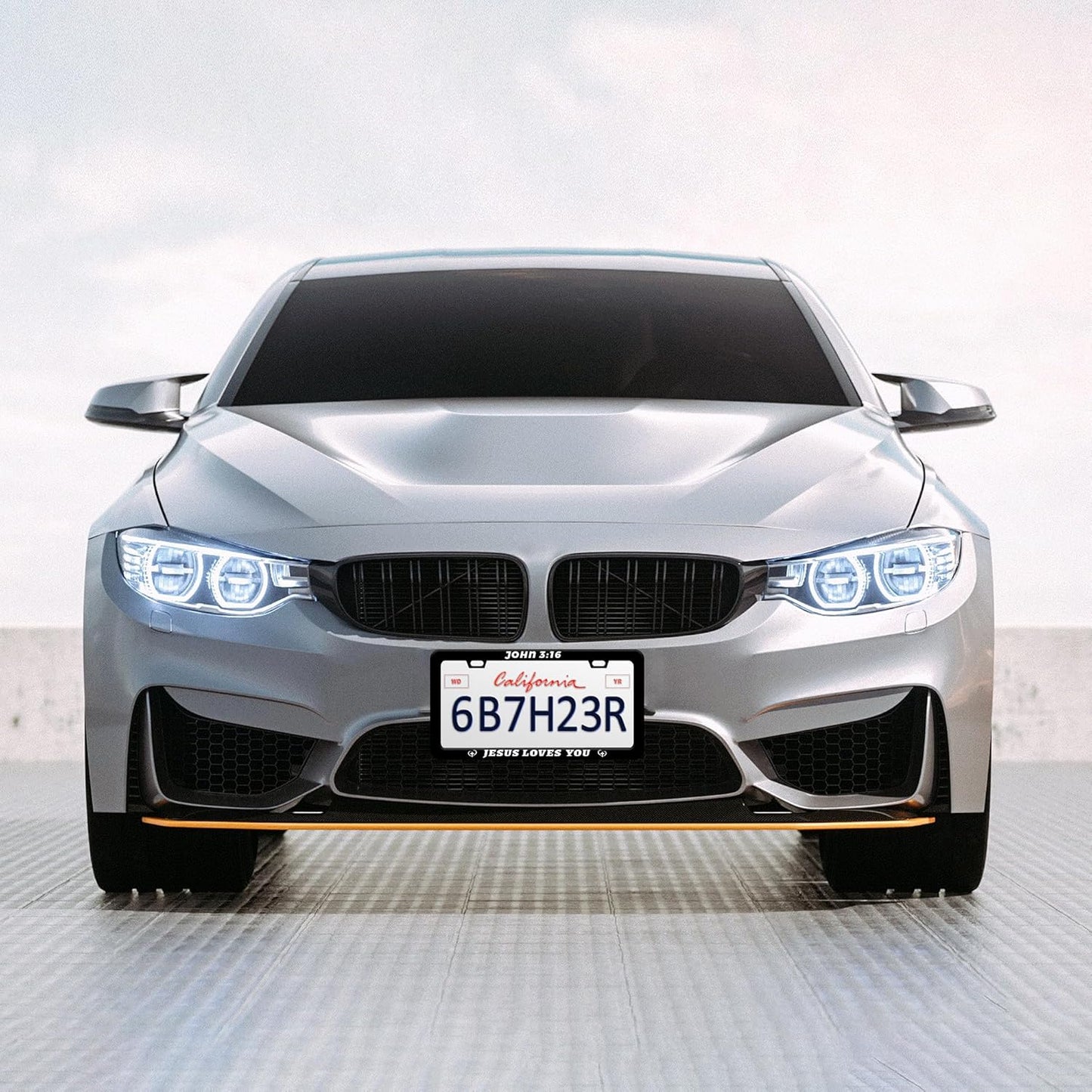 John 3:16 Jesus Loves You License Plate Frame Christian License Plate Frames Personalise Stainless Steel Funny Design Compatible With Standard License Plate Holder For Usa Canada 6 X 12 In With Screws