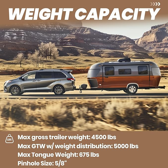 KUAFU Rear Class 3 2” Trailer Hitch Compatible with 2004-2020 Toyota Sienna All Styles Replacement for 75237 Towing Receiver Steel Black