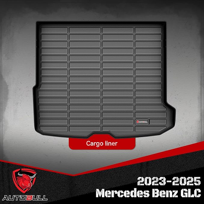 Cargo Liner Compatible with 2023 2024 Mercedes Benz GLC Cargo Mat，All Weather Protection Trunk Liner Rear Trunk mat，Black