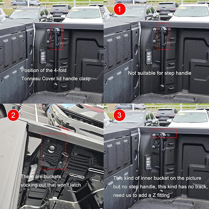 Hard Quad Aluminum Truck Bed Tonneau Cover Compatible for 2019-2024 2025 Chevy Silverado/GMC Sierra 1500 Fleetside New Body Style 4-Fold 5.8FT 69.3Inch