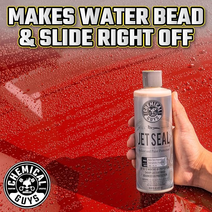 Chemical Guys JetSeal Anti-Corrosion Sealant & Paint Protectant - Advanced Paint Sealant for Cars, Trucks, Motorcycles, SUVs & RVs, Provides Durable Protection & High Gloss Finish, 16 oz