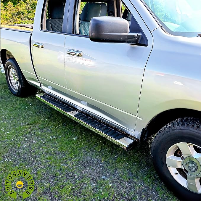 AUTOSAVER88 Running Boards Compatible with 2019-2025 Dodge Ram 1500 New Body Style Crew Cab with 4 Full-Size Doors (Excl. 1500 Classic), Stainless Steel Side Step Nerf Bar