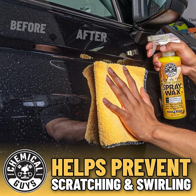 Chemical Guys Professional Grade Premium Microfiber Towels - Gold, 16" x 24", Ultra-Soft and Scratch-Free Car Detailing Cloths for Cars, Trucks, Motorcycles, and More - 6 Pack