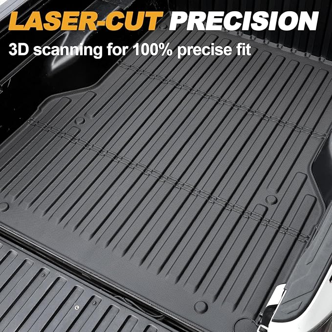 Bed Mat for Toyota Tacoma 2005-2023, All Weather Truck Bed Liner for 2023 Toyota Tacoma Accessories, 5FT TPE Cargo Liner Truck Mat