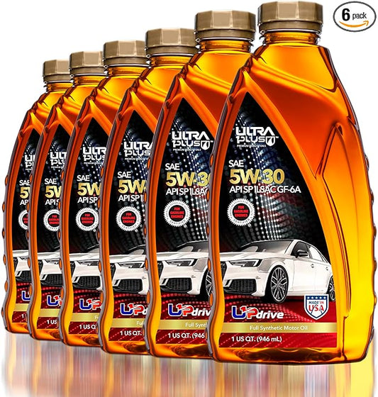 ULTRA 1PLUS SAE 5W-30 Full Synthetic Motor Oil API SP ILSAC GF-6A - 5W30 motor oil, 6 Quarts