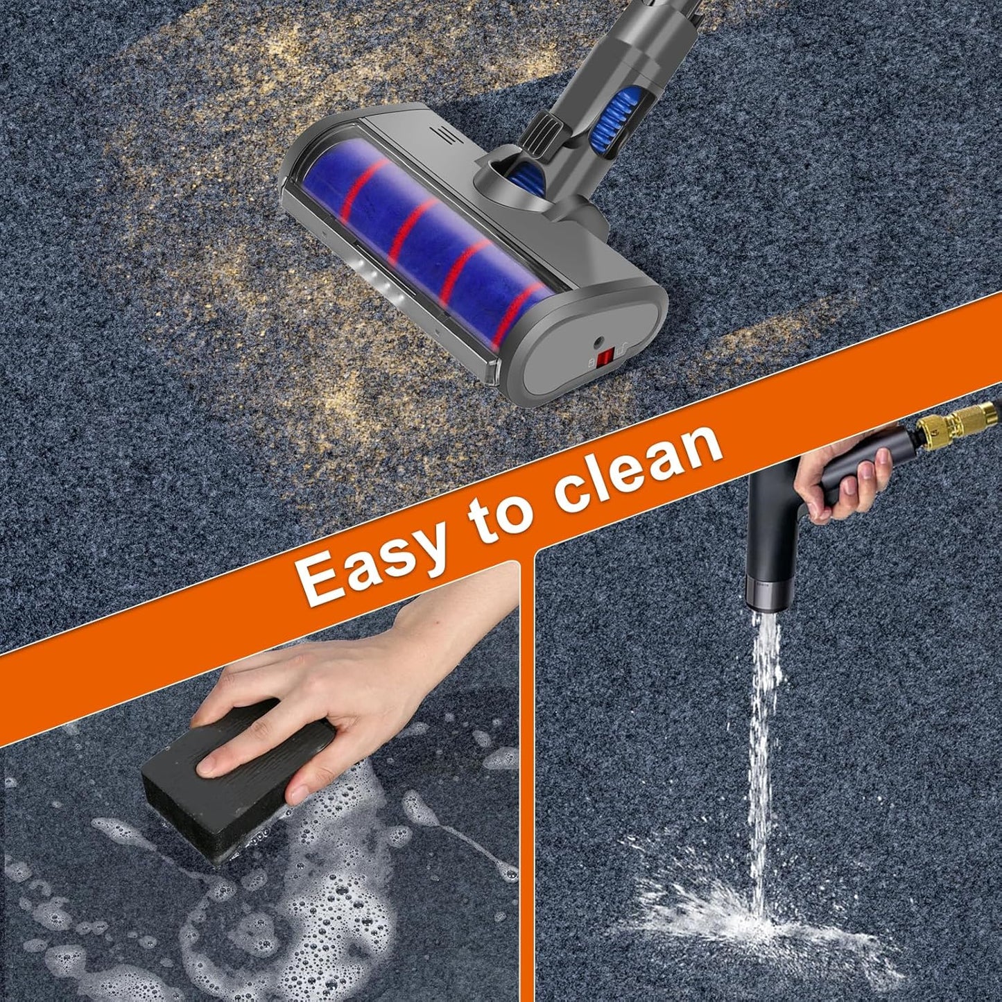 17 * 7.4 Ft Heavy Duty Oil Spill Mat, 6.5mm Thickened Extra Large Garage Floor Mat for Under Car, 1/4" Waterproof Rubber Backing Absorbs Oil Quickly, Washable, Reusable, Durable, Non-Slip