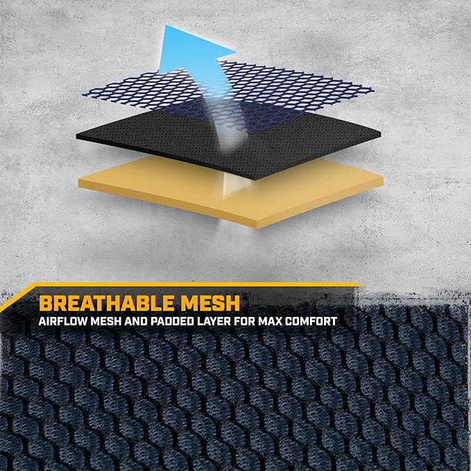 CAT MeshFlex Blue & Black Rear Seat Cover for Car – Durable Canvas & Mesh Design 60/40 Split Bench Protector for Cars, Trucks & SUVs – Back Seat Cover for Rear Bench – Interior Car Accessory