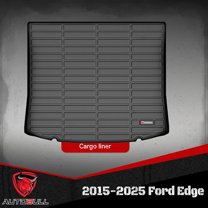 Cargo Liner Compatible with 2015-2024 Ford Edge Cargo Mat，All Weather Protection Trunk Liner Rear Trunk mat，Black