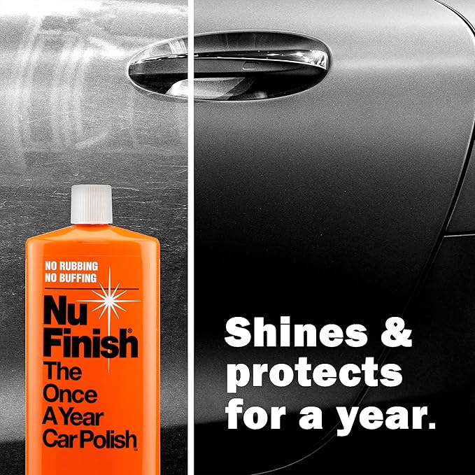Nu Finish Exterior Car Care Kit with Scratch Doctor Car Scratch Remover (6.5 Fl Oz) and The Once a Year Car Polish (16 Fl Oz)