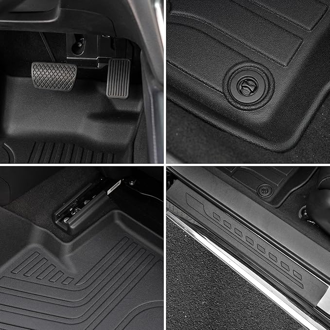 Floor Mats for Honda Accord 2018-2022 (Gas & Hybrid Models), TPE All Weather Protection Front Rear 2 Row Interior Car Floor Liners Door Sill Guards for Honda Accord Sedan Accessories