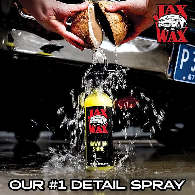 Jax Wax Hawaiian Shine Carnauba Car Wax, Quick Detail Spray for a Deep Gloss Finish on Car, Boat, Truck, Motorcycle and More - 32 Ounce
