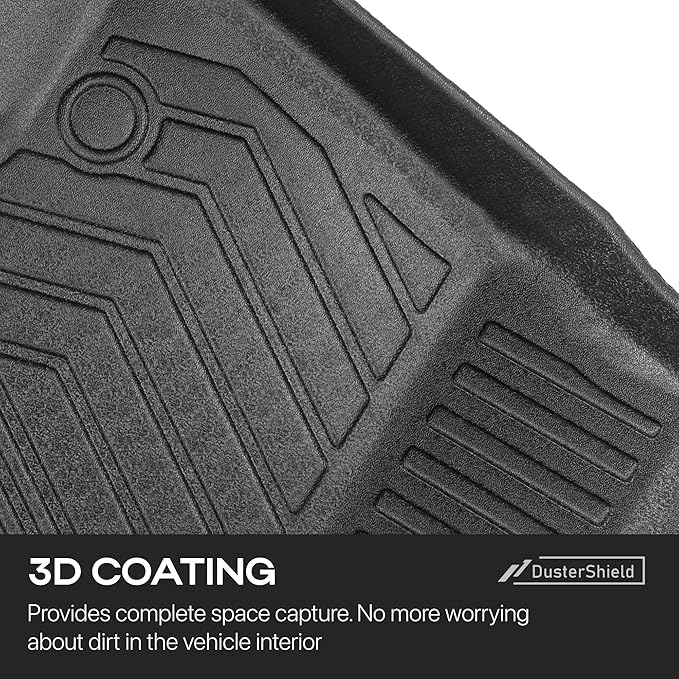 Compatible with Ford F-150 2015-2024 2025 – All-Weather Custom Fit Floor Mats, Heavy Duty TPE Car Mats Full Set for SuperCrew Cab