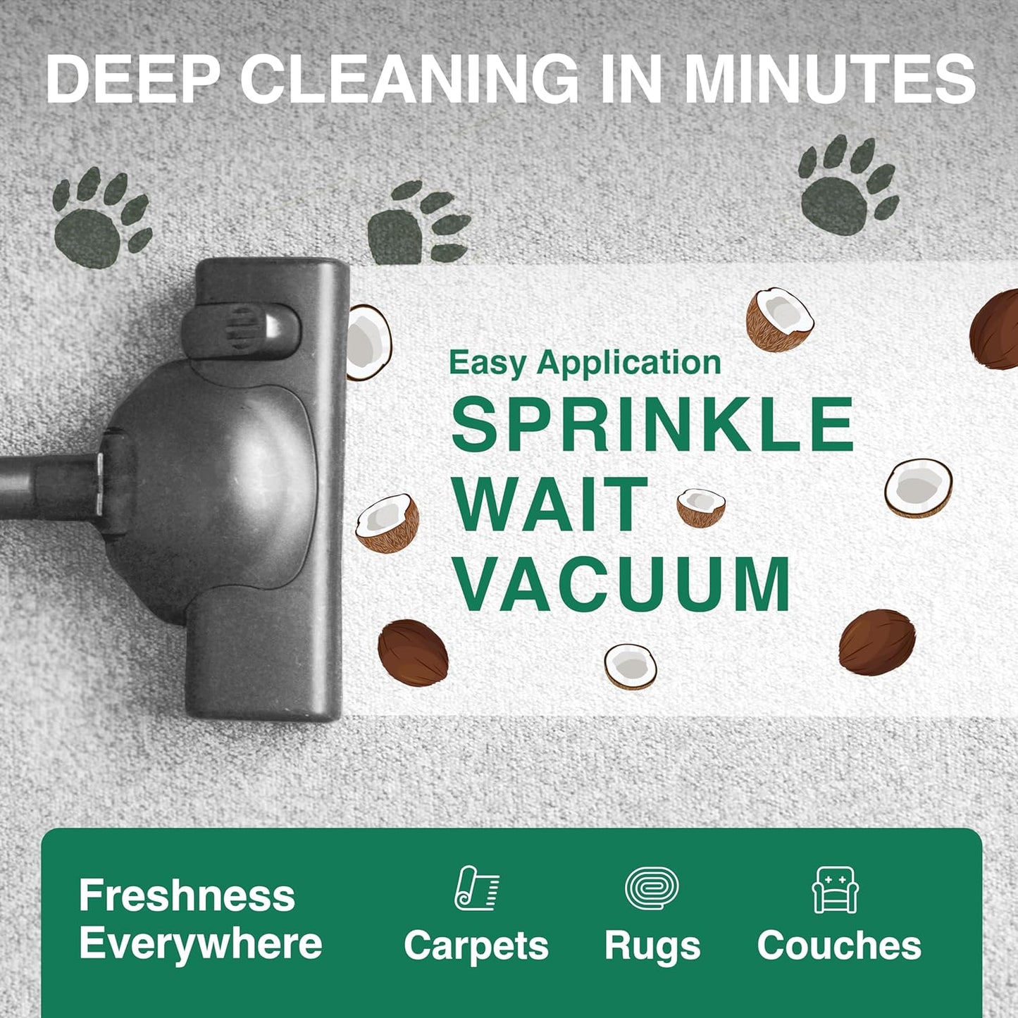 Good Natured Brand | Carpet Deodorizer & Freshener Powder | 31 oz Pet Odor Eliminator for Strong Odor & Pet Urine | Fresh Natural Mahogany Coconut Bliss Scent | Safe for Homes with Pets