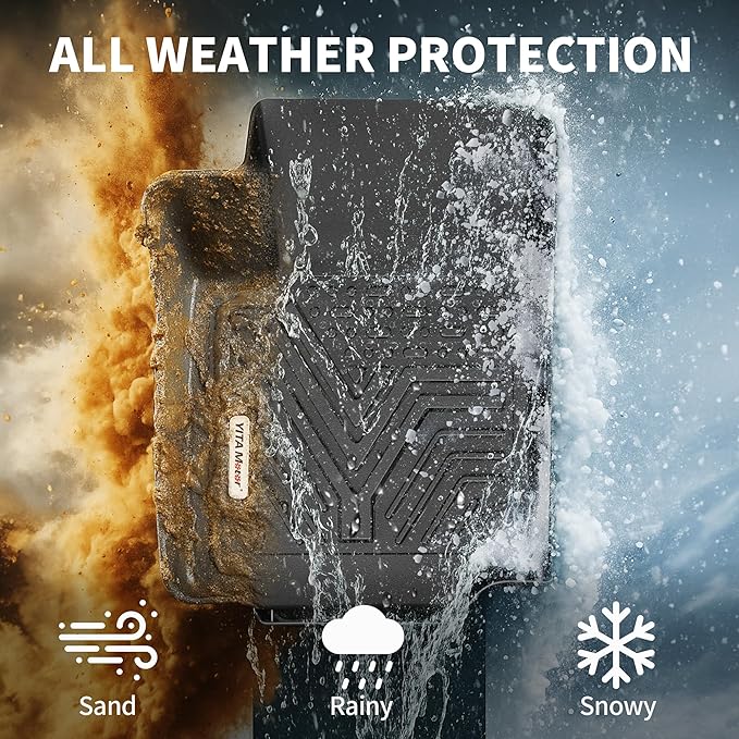 YITAMOTOR Floor Mats Compatible with F250/F350/F450/F550, Custom Fit for 2017-2025 2026 Ford F-250/F-350 SuperCrew Cab, 1st & 2nd Row All Weather Protection