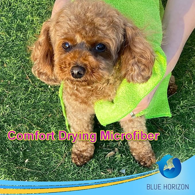 Blue Horizon Large Microfiber Cleaning Towels, 36-Pack Wash Cloths, Ultra Soft Plush Microfiber Cleaning Cloth, Products (Green, 16" X 16")