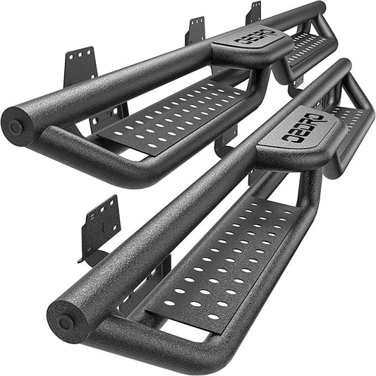 6 Inch Running Boards Compatible with 2019-2025 Dodge Ram 1500 New Body Quad Cab/Extended Cab, Two-Stair Side Step Rail Drop Nerf Bars (Exclude Ram 1500 Classic)