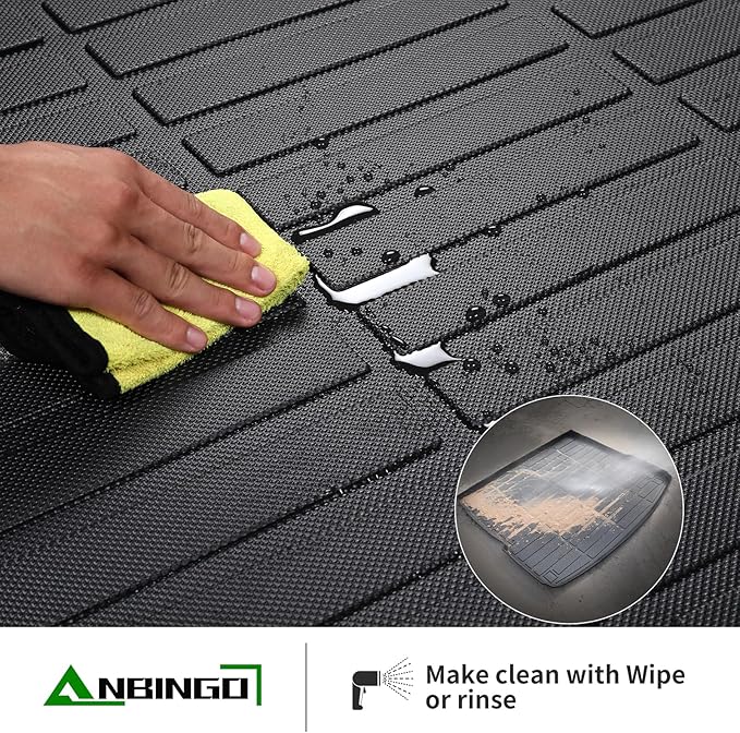 ANBINGO®- Floor Mats & Backseat Cargo Liner for 2025 2026 Nissan Kicks SV/SR (Not fit Kicks S Model),TPE All Weather Car Mat for 2025 Nissan Kicks Accessories-Black