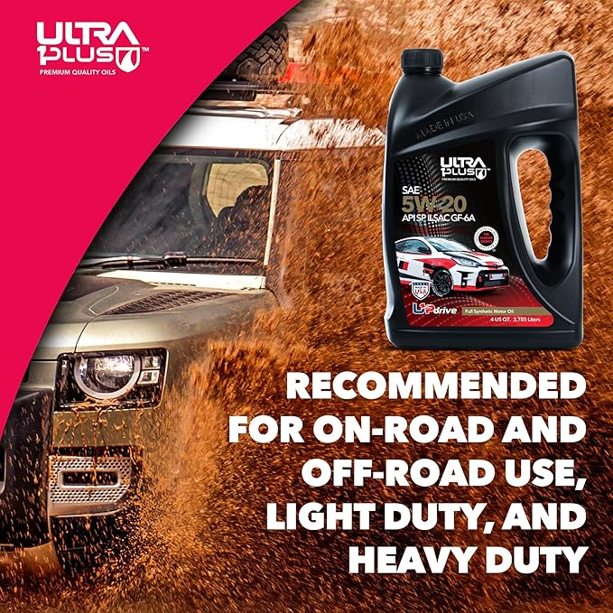 ULTRA 1PLUS SAE 5W-20 Full Synthetic Motor Oil API SP ILSAC GF-6A - 5W20 motor oil, 1 Gallon