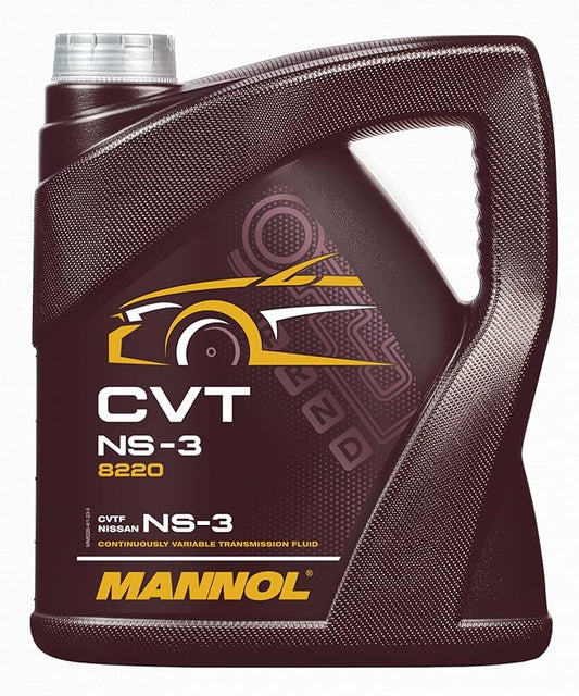 Mannol NS-3 Synthetic CVT Transmission Fluid, 4L Bottle, Ensures Smooth Gear Shifts, Reduces Wear and Tear, Provides Cold Weather Protection