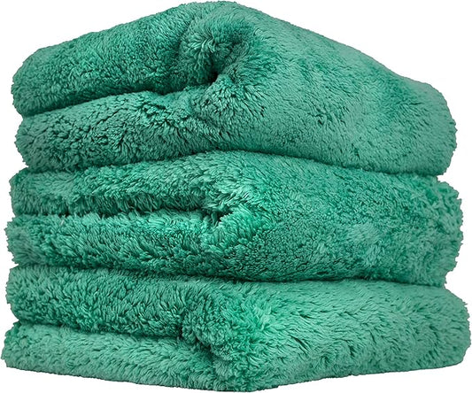 Chemical Guys MIC34603 Happy Ending Ultra Edgeless Microfiber Towel, Green, (16" x 16")