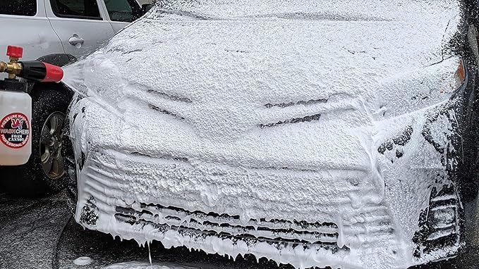 Wash Chems PRO-50 Touchless Car Wash Detergent Soap with Professional Foam Cannon (1 Gallon, 128 oz) No Brushing, Commercial Grade Auto Cleaner Great for Trucks & Tractors