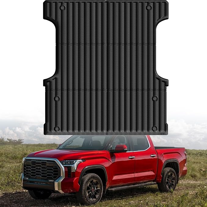 Truck Bed Mat Bed Liner Fit for Toyota Tundra Accessories CrewMax 2022-2026 5.5FT (Not Fit Drop-in Liners), Vehicle Truck Bed Liner Custom Fit All Weather Protection TPE Pickup Car Bed Mat