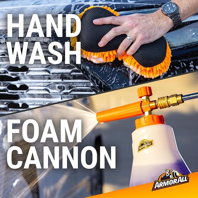 Armor All Foam Action Car Wash Soap, Cleaning Concentrate for Cars, Trucks, and Motorcycles, 64 Fl Oz Bottles (Pack of 4)
