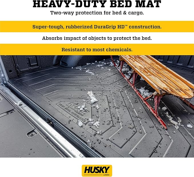 Husky Liners Custom Bed Liner | Fits 2019-2026 Ram 1500, New Body Style w/ 5'7" Bed (Will NOT fit w/Drop-in Bed Liners or Models w/RamBox) | 1-pc Black - 16000