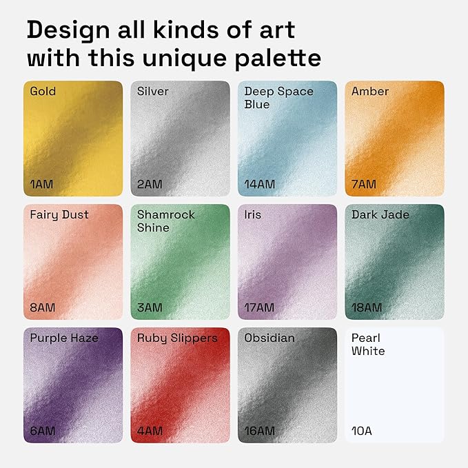 ARTISTRO 12 Metallic Paint Pens for Glass, Rock Painting, Ceramic, Wood, Fabric, Pebbles, Scrapbook Journals, Photo Albums, Card Stocks - Acrylic Paint Markers Extra-Fine Tip 0.7mm