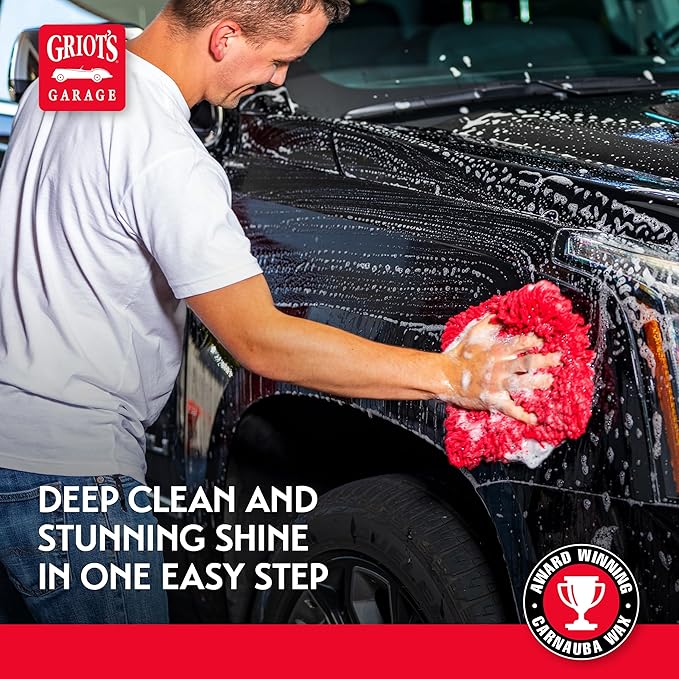Griot's Garage Best of Show Wash and Wax for Car Detailing and Cleaning, Carnauba-Packed Coating, High Gloss Shine and Protection for Auto Paint, 10974, 16oz
