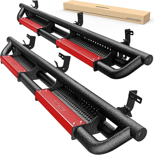 Running Boards Compatible with 2009-2018 Dodge Ram 1500 Crew Cab (Including 2019-2024 1500 Classic), 2010-2025 Ram 2500 3500, Paintable Side Steps Rail, Drop Nerf Bars Carbon Steel