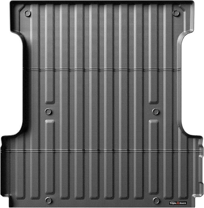 TripleAliners Truck Bed Mat Compatible with 2015-2023 Ford F150 & Lightning Accessories 5.5FT Flush All Weather Protection TPE Heavy Duty Pickup Cargo Mat