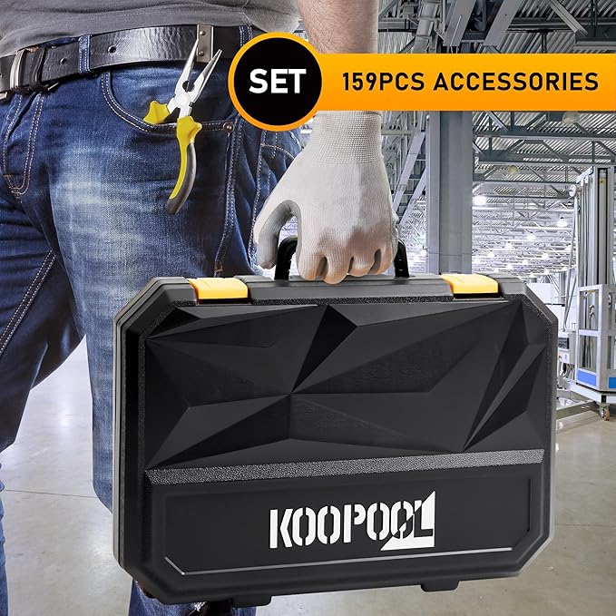 159 Piece Tool Box, Tool Set for Mechanic and Car, General Household Home Tool Kit, Basic Tool Kit for Home Auto Repair, with Storage Case