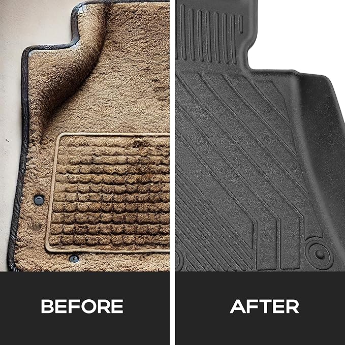 Compatible with Toyota Camry 2024 2025 – Custom Fit Floor Mats, 2-Row All-Weather TPE Car Mats Full Set – Waterproof, Odorless, Non-Slip, Easy to Clean, Durable Automotive Liners