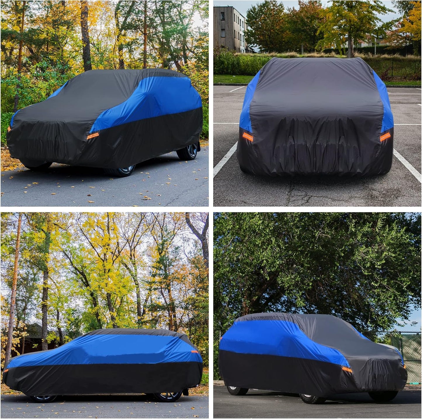 SUV Car Cover Waterproof All Weather, Cover Full Exterior Cover Windproof Outdoor Full Car Cover UV/Snow/Hail/Dust Protection Fit SUV Jeep-Length 182" to 190"