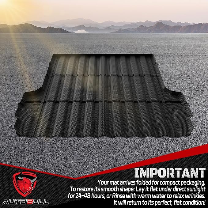 Truck Bed Mat Bed Liner Fit for 2020-2025 Chevrolet Silverado/GMC Sierra 2500HD 3500HD (Only Fit 6.8FT, 82.25" Bed), Not for 5th Wheel Package All Weather Protection TPE Pickup Car Bed Mat