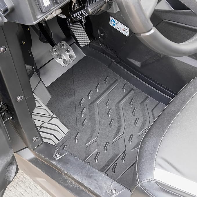 TPE Floor Mats for Can-Am Commander Trail Sport, Front Row Floor Liners All Weather Protection Slush Mats for Can Am Maverick Trail Sport 2018-2025 / Commander & Max 2021+ Accessories (2PCS)