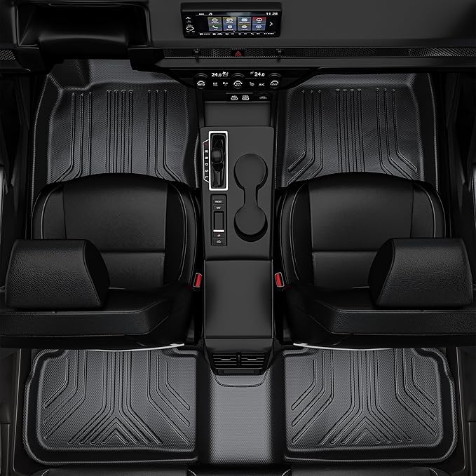 YITAMOTOR Floor Mats Compatible with 2022-2026 Honda Civic / 2023-2025 Acura Integra All Weather Car Liners 1st & 2nd Row Set (Not for Coupe Models), XPE Floor Liners Automotive Accessories, Black