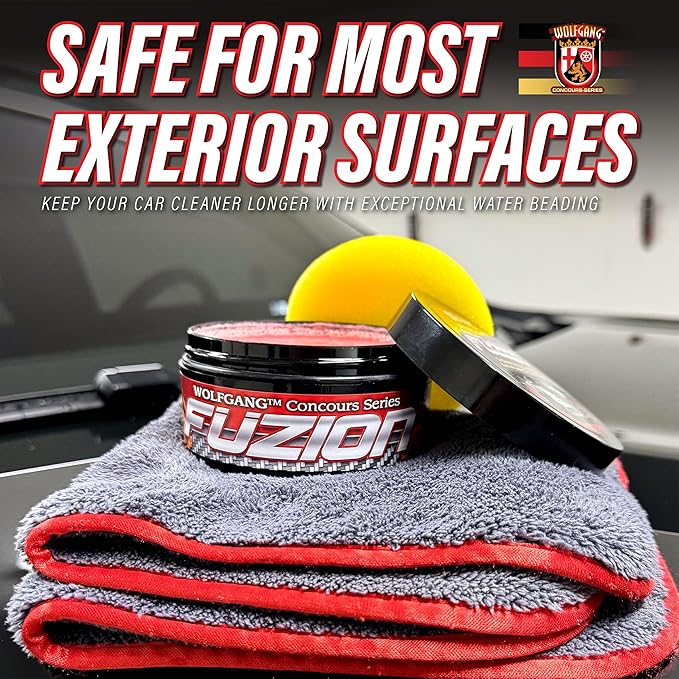 Wolfgang Füzion Carnauba Polymer Estate Wax | Easy Application Car Wax for Superior Shine | Ideal for Paint Protection | 3 oz Mini | WG-9901 | 3 oz