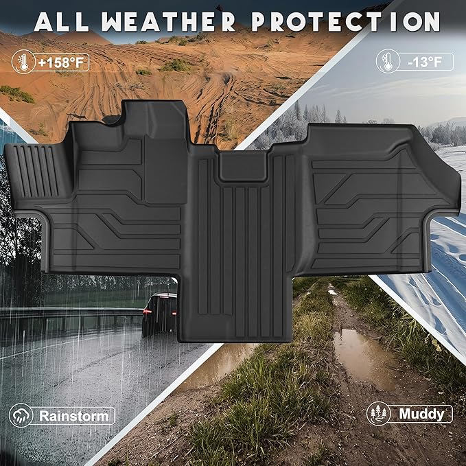KARPAL Floor Mats for Ram Promaster 2018-2025 1500/2500/3500 (Not Fit for EV & Ram Promaster City), TPE All-Weather Floor Liners Front Row Car Mats, Ram Accessories