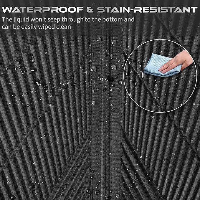 CAR PASS Waterproof Black Red Car seat Covers Front Seat Covers Neoprene Wetsuit,All-Weather Non-Slip Durable,Universal Fit for SUV Sedan Truck Automotive,Armrest Airbag Compatible,Emboss Black Red